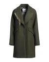 Bazar Deluxe Woman Coat Military Green Size 4 Virgin Wool, Polyamide