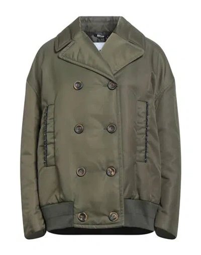 Bazar Deluxe Woman Jacket Military Green Size 10 Polyamide, Polyester