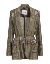 Bazar Deluxe Woman Jacket Military Green Size 8 Viscose, Elastane In Green
