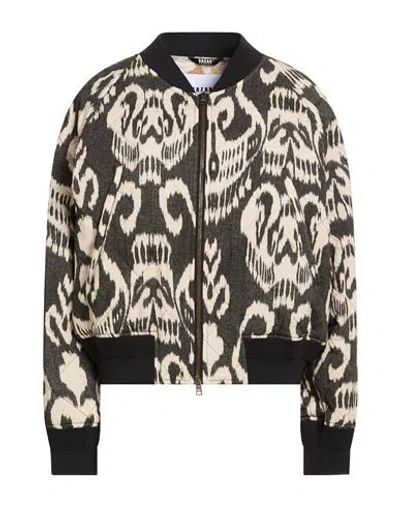 Bazar Deluxe Woman Jacket Sand Size 6 Viscose In Multi