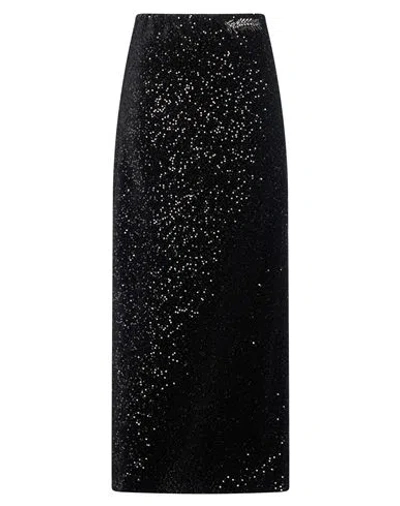 Bazar Deluxe Woman Maxi Skirt Black Size 2 Polyester, Elastane