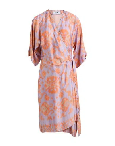 Bazar Deluxe Woman Midi Dress Lilac Size 10 Viscose, Elastane In Pink