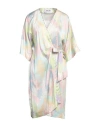 BAZAR DELUXE BAZAR DELUXE WOMAN MINI DRESS LIME GREEN SIZE 4 VISCOSE, ELASTANE