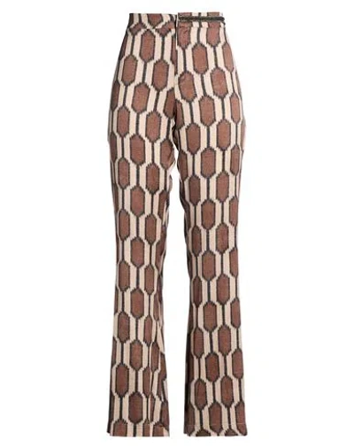 Bazar Deluxe Woman Pants Brown Size 8 Viscose, Elastane