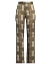 BAZAR DELUXE BAZAR DELUXE WOMAN PANTS MILITARY GREEN SIZE 12 VISCOSE, ELASTANE
