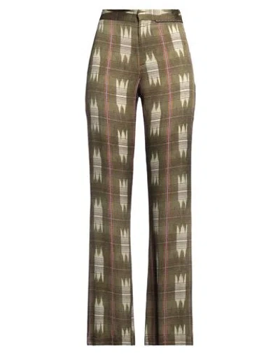 Bazar Deluxe Woman Pants Military Green Size 12 Viscose, Elastane
