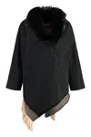 Bazar Deluxe Women's Canvas Parka In Black
