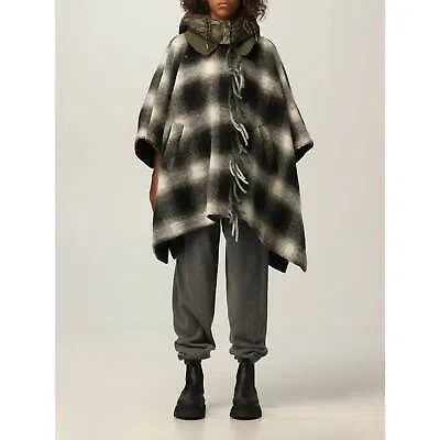 Pre-owned Bazar Removable Hood Cape For Women - Size One Size In Plaid Multi