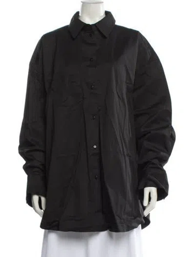 Pre-owned Bazilika Long Sleeve Button-up Top W/ Tags In Black