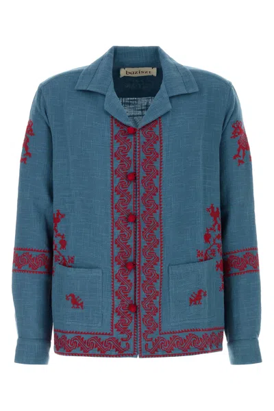 Baziszt Air Force Cotton Shirt In Blue