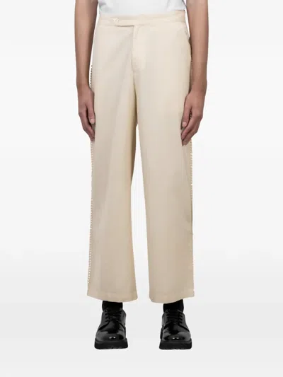Baziszt Beaded Trousers In Neutral