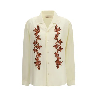 Baziszt Bicolor Cotton Pattern Shirt In Neutral