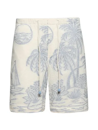 Baziszt Chand Tropical-print Shorts In Neutral