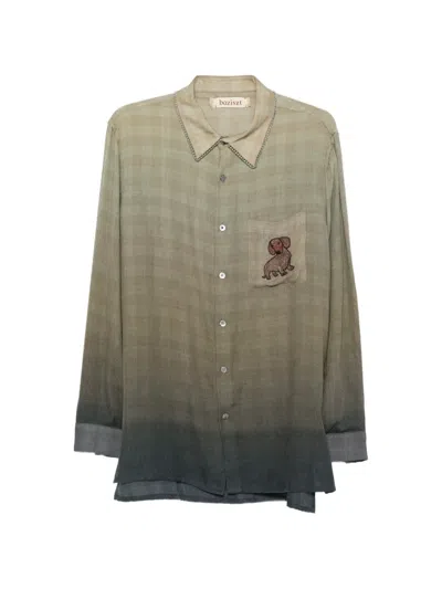 Baziszt Checked Embroidered-patch Shirt In Multi