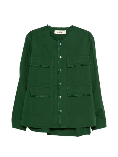 Baziszt Corniche Pocket Shirt In Green