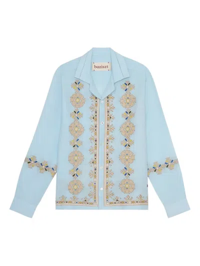 Baziszt Cotton-blend Shirt In Blue