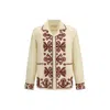 Baziszt Cream Hemp Pattern Shirt In Multi