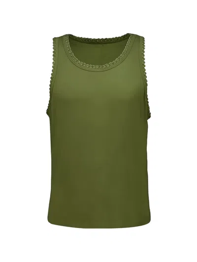 Baziszt Crochet Vest In Green