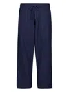 Baziszt Drawstring Checked Trousers In Blue