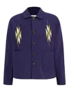 Baziszt Embroidered Cotton Jacket In Blue