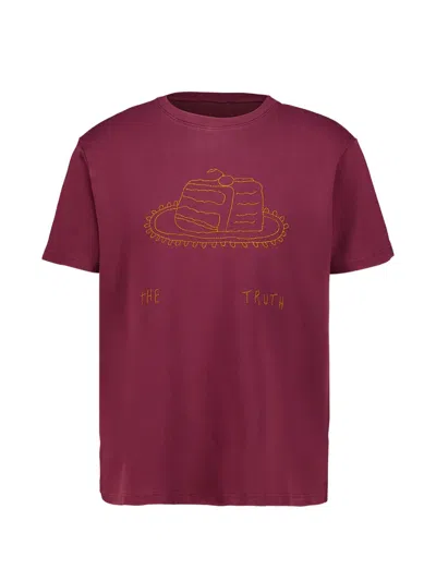 Baziszt Embroidered Cotton T-shirt In Red