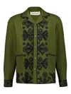 Baziszt Embroidered Long-sleeve Shirt In Green