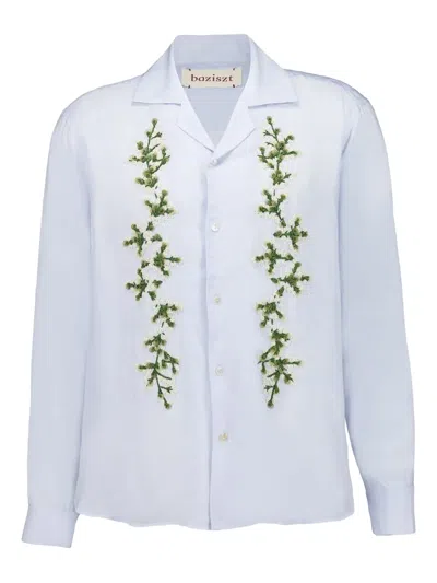 Baziszt Embroidered Shirt In Blue