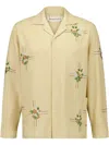 Baziszt Beige Silk Cabin Shirt In Neutrals