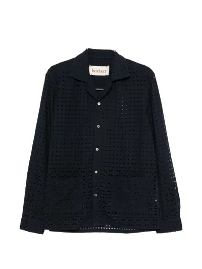 Baziszt Eyelet-detail Shirt In Black