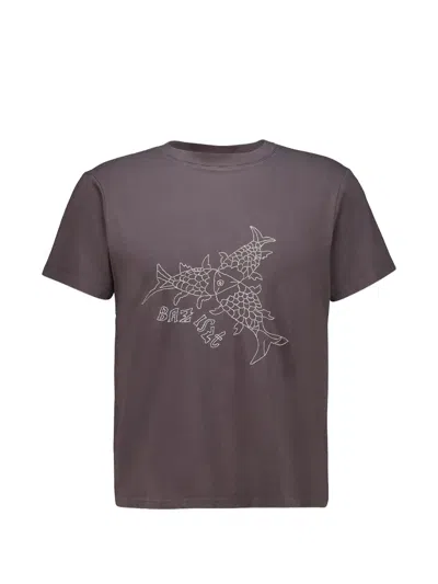 Baziszt Fish-embroidered T-shirt In Multi