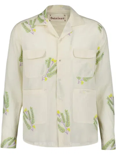 Baziszt Floral-print Shirt In White