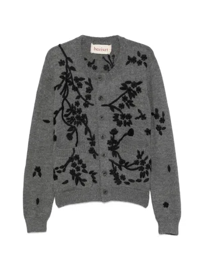 Baziszt Floral-embroidered Cardigan In Multi