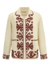 Baziszt Cream Hemp Pattern Shirt In Metallic