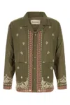 Baziszt Khaki Cotton Langa Shirt In Green
