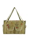 Baziszt Lavie Printed Pocket Shoulder Bag In Green