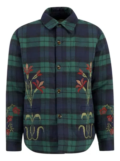 Baziszt Masin Cotton Overshirt In Green