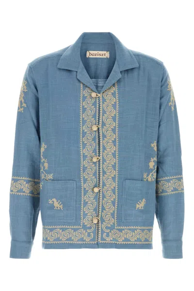 Baziszt Cotton Shirt Jacket In Blue
