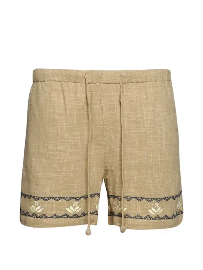 Baziszt Mexican Drawstring-fastening Shorts In Neutral