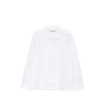 Baziszt Minister Floral-lace Shirt In White