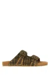 Baziszt Multicolor Suede Slippers In Brown