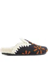 Baziszt Nours Floral-embroidered Slippers