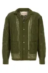 Baziszt Olive Green Lace Shirt In Green