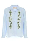 Baziszt Pastel Light Blue Cotton Tinees Shirt In Blue