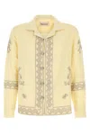 Baziszt Pastel Yellow Cotton Tulum Shirt In Yellow