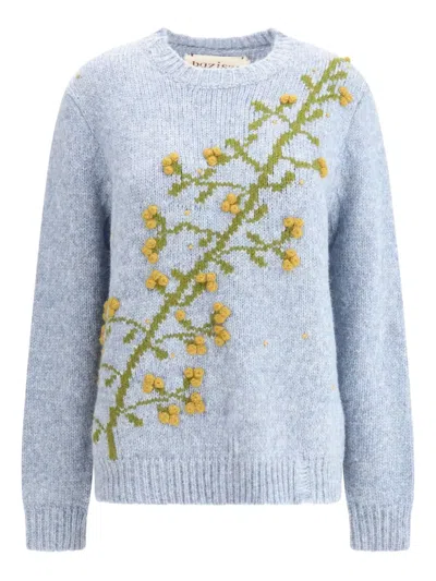 Baziszt Puff Sweater In Blue
