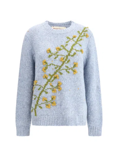 Baziszt Puff Sweater In Blue