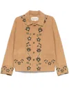 Baziszt Pulse Suede Jacket In Brown
