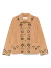 Baziszt Pulse Suede Jacket In Brown