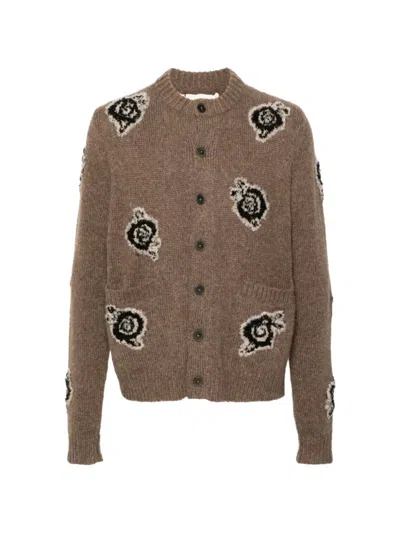 Baziszt Roses Buttoned Cardigan In Multi