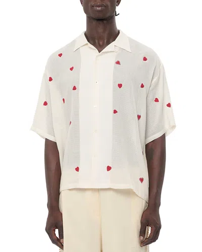 Baziszt Saturday Heart Graphic Shirt In White